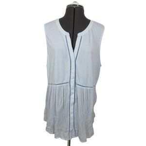 Style & Co ruffled hem sleeveless‎ babydoll blouse
